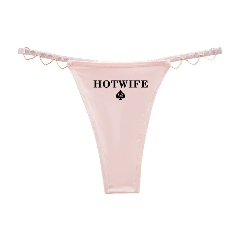 Sexy Thong for Women Love Decoration Cotton Crotch Low-rise Women's Underwear HOT WIFE Female Panties Girlfriend Wife Gift