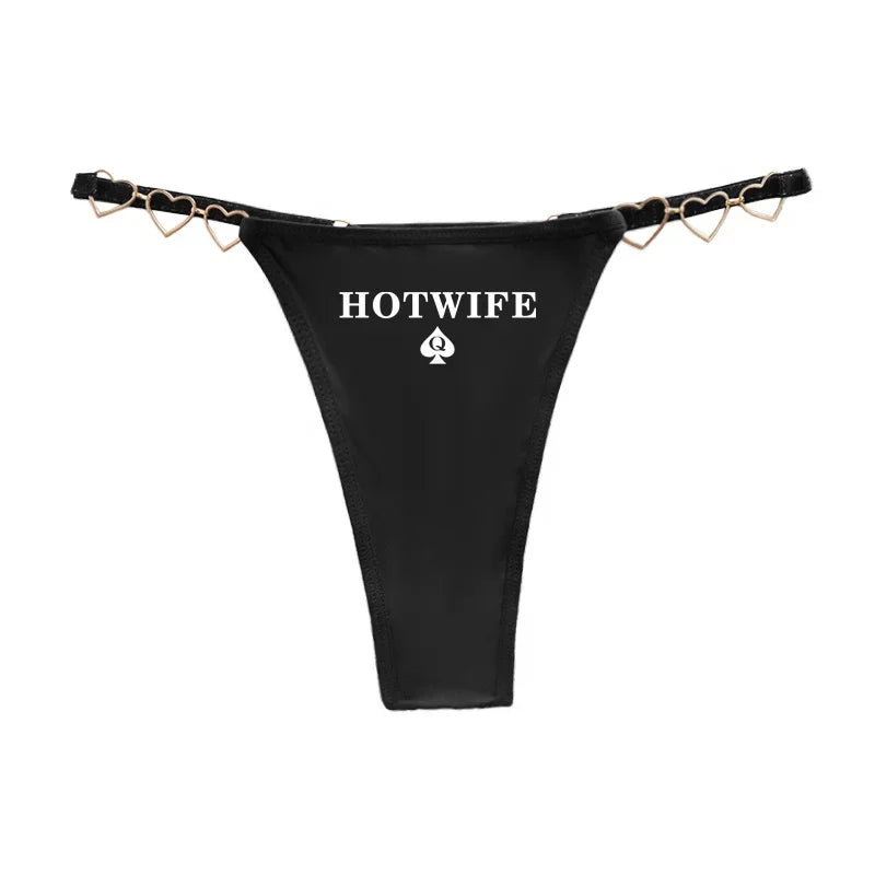 Sexy Thong for Women Love Decoration Cotton Crotch Low-rise Women's Underwear HOT WIFE Female Panties Girlfriend Wife Gift