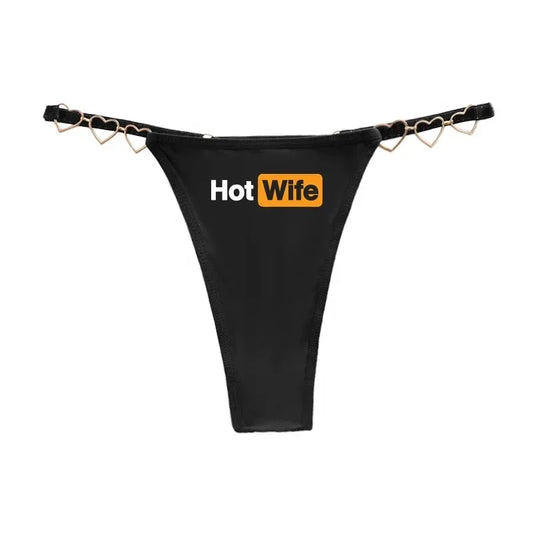 Sexy Thong for Women Love Decoration Cotton Crotch Low-rise Women's Underwear HOT WIFE Female Panties Girlfriend Wife Gift